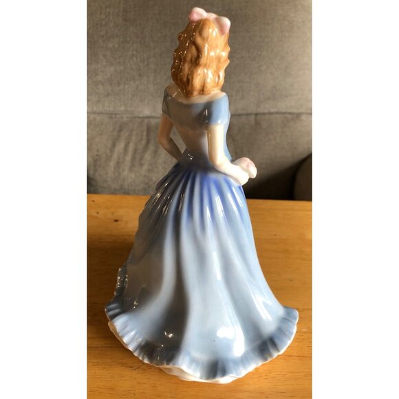 Royal Doulton Porcelain Lady Prototype Figurine Blue Dress Pink Flowers Girl Sta - Picture 6 of 15